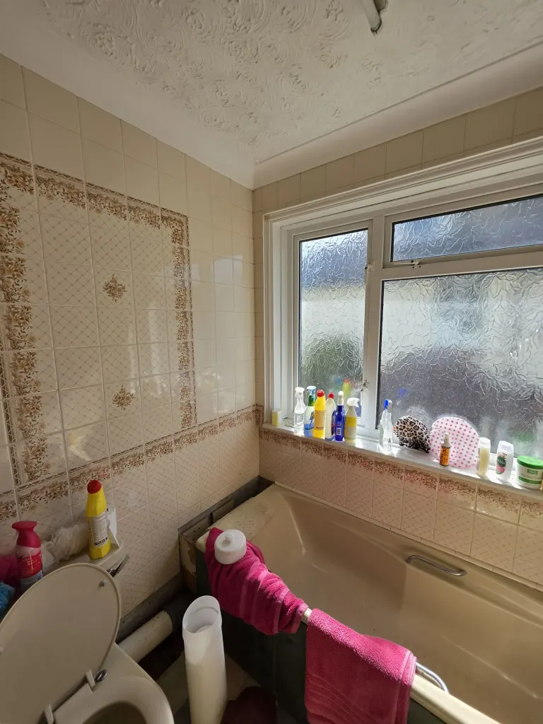 Before: Bathroom refit with black fittings