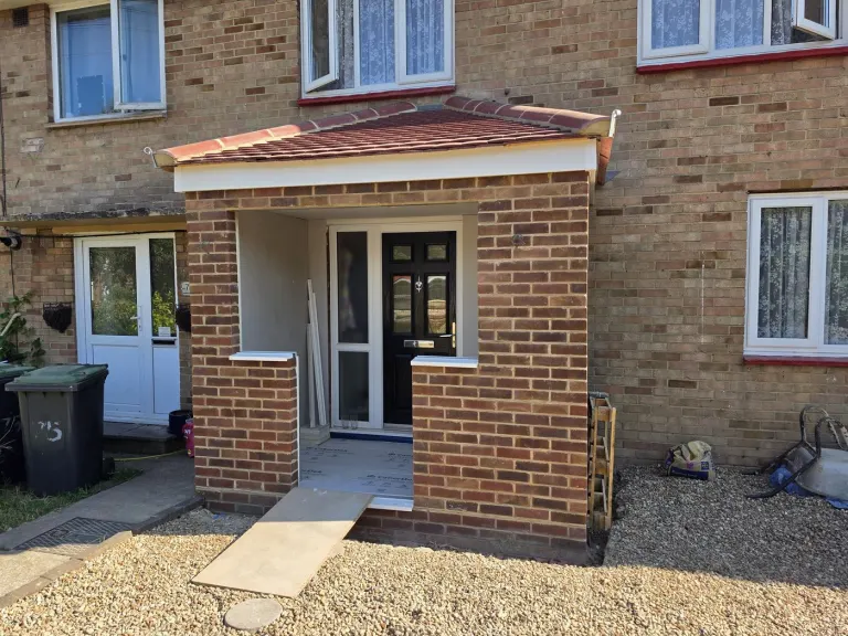 New brick porch – Building work