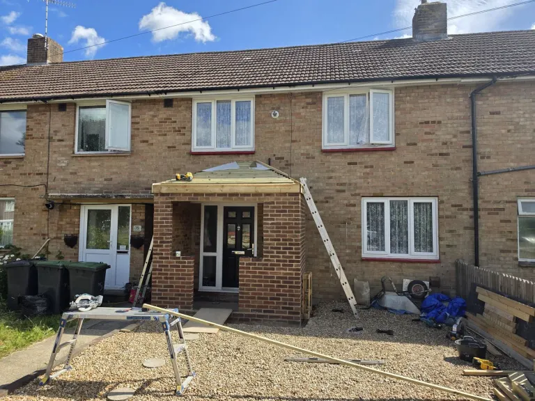 New brick porch – Building work