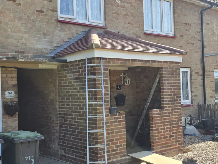 New brick porch – Building work