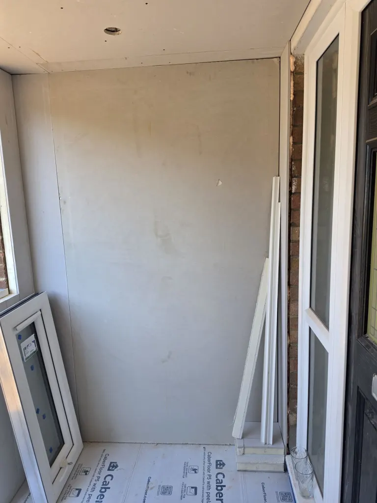 New brick porch – Building work