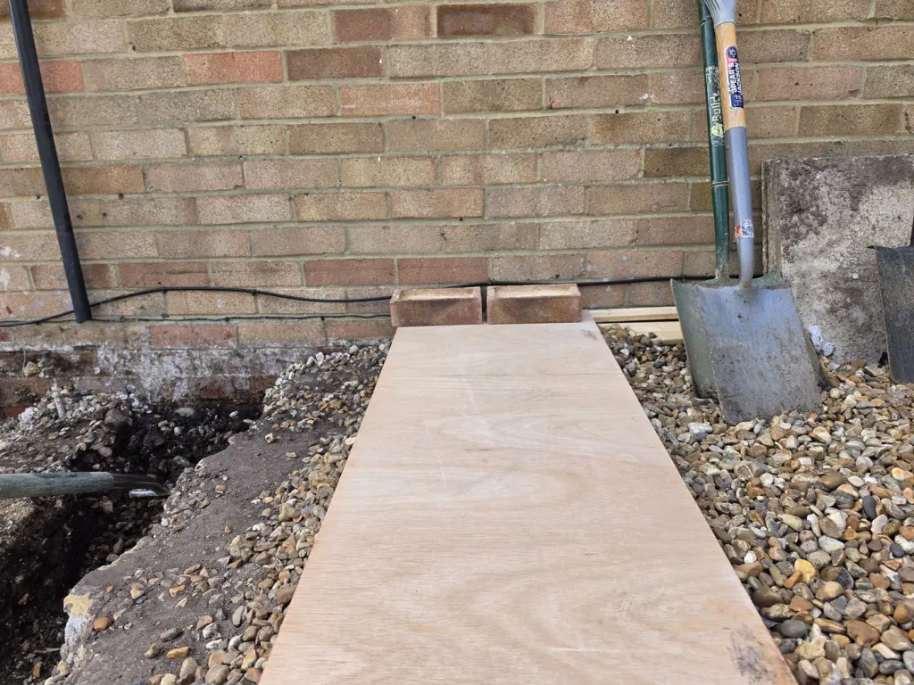 Before: New brick porch